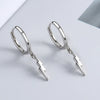 S925 Sterling Silver Geometric Lightning Earrings Electroplated Light Luxury Fashion Ear Jewelry