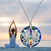 S925 Sterling Silver Geometric Lotus Flower Crystal Necklace For Women With Ochain And Electroplating