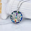 S925 Sterling Silver Geometric Lotus Flower Crystal Necklace For Women With Ochain And Electroplating