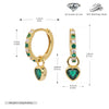 S925 Sterling Silver Geometric Love Earrings