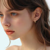 S925 Sterling Silver Geometric Love Zircon Heart Shaped Women's Earrings