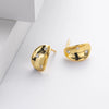 S925 Sterling Silver Geometric Microencrusted Stone Concave Retro Earrings For Women With Electroplating