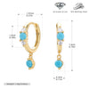 S925 Sterling Silver Geometric Microencrusted Stone Women's Fashion Earrings
