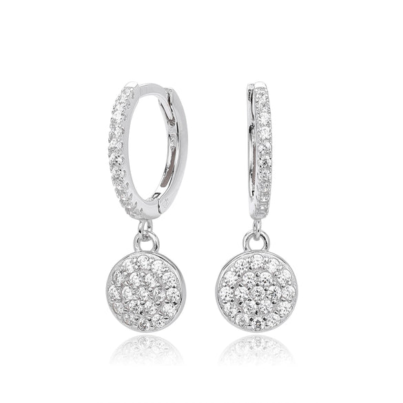 S925 Sterling Silver Geometric Microinlaid Zircon Earrings Fashion Highend Niche Design Women's Jewelry