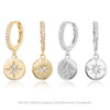 S925 Sterling Silver Geometric Microinlaid Zircon Earrings Light Luxury Jewelry For Women