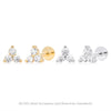 S925 Sterling Silver Geometric Micropaved Zircon Stud Earrings Electroplated Jewelry For Women
