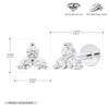 S925 Sterling Silver Geometric Micropaved Zircon Stud Earrings Electroplated Jewelry For Women