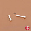 S999 Sterling Silver Geometric Minimalist Unisex Earrings With Electroplating Treatment