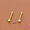 S999 Sterling Silver Geometric Minimalist Unisex Earrings With Electroplating Treatment