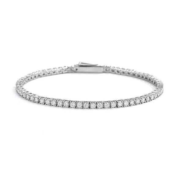 S925 Sterling Silver Geometric Moissanite Diamond Bracelet For Couples Unisex