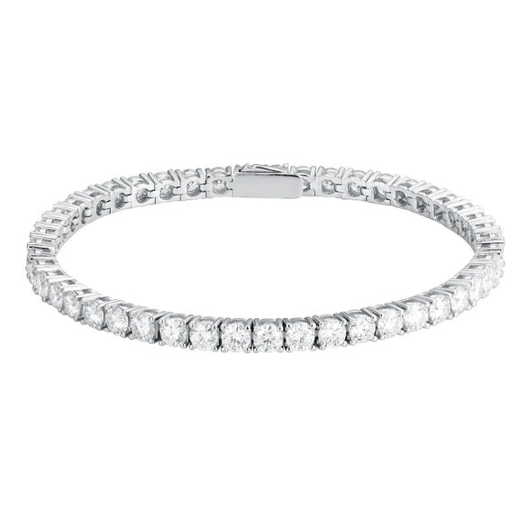 S925 Sterling Silver Geometric Moissanite Diamond Bracelet For Couples Unisex