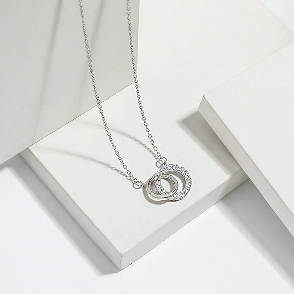 S925 Sterling Silver Geometric Ochain Women's Necklace With Electroplating
