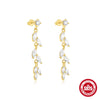 S925 Sterling Silver Geometric Octagonal Star Pendant Ear Bone Earrings For Women