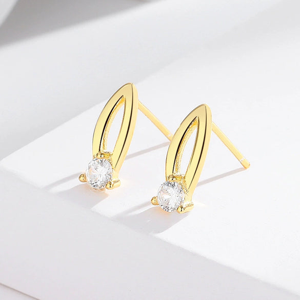 S925 Sterling Silver Geometric Oval Earrings For Women Electroplated