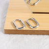 S925 Sterling Silver Geometric Oval Ushaped Electroplated Earrings