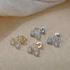 S925 Sterling Silver Geometric Pattern Earrings With Electroplating