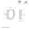 S925 Sterling Silver Geometric Pattern Inlaid Zircon Women's Earrings