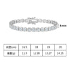 S925 Sterling Silver Geometric Patterned Electroplated Sugar Cube Diamond Bracelet