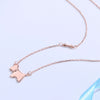 S925 Sterling Silver Geometric Pendant Necklace Elegant Minimalist Electroplated Collarbone Chain Jewelry