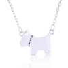 S925 Sterling Silver Geometric Pendant Necklace Elegant Minimalist Electroplated Collarbone Chain Jewelry