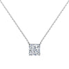 S925 Sterling Silver Geometric Perfum Bottle Pendant Light Luxury Clavicle Chain Necklace For Women Electroplated