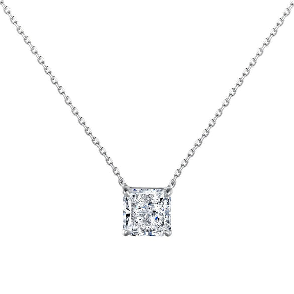 S925 Sterling Silver Geometric Perfum Bottle Pendant Light Luxury Clavicle Chain Necklace For Women Electroplated