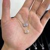 S925 Sterling Silver Geometric Perfum Bottle Pendant Light Luxury Clavicle Chain Necklace For Women Electroplated