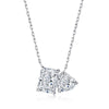 S925 Sterling Silver Geometric Perfum Bottle Pendant Light Luxury Clavicle Chain Necklace For Women Electroplated