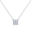 S925 Sterling Silver Geometric Perfum Bottle Pendant Light Luxury Clavicle Chain Necklace For Women Electroplated