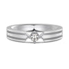 S925 Sterling Silver Geometric Plain Couple Ring Electroplated