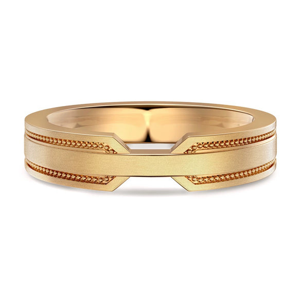 S925 Sterling Silver Geometric Plain Couple Ring Electroplated