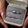 S925 Sterling Silver Geometric Plain Couple Ring Electroplated
