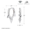 S925 Sterling Silver Geometric Punk Style Electroplated Earrings For Women
