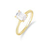 S925 Sterling Silver Geometric Rectangular Zircon Ring For Women