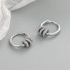 S925 Sterling Silver Geometric Removable Ring Earrings For Women With Electroplated Fashion Design