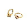 S925 Sterling Silver Geometric Removable Ring Earrings For Women With Electroplated Fashion Design