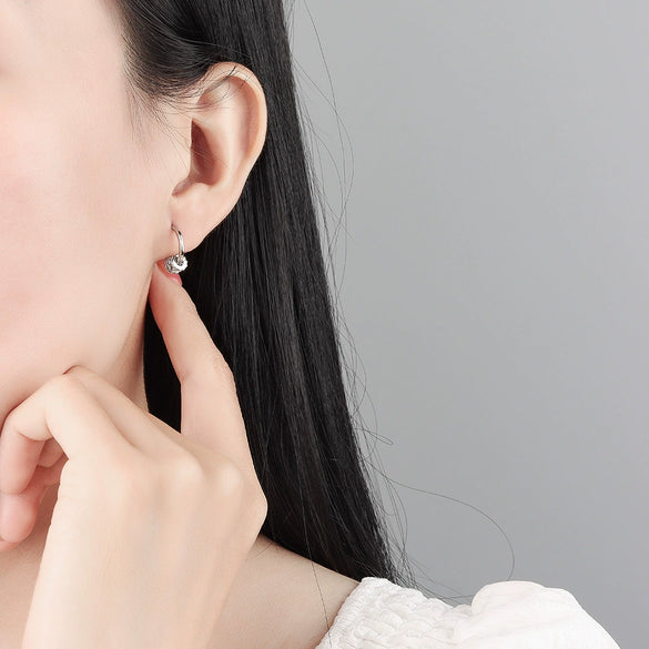 S925 Sterling Silver Geometric Removable Ring Earrings For Women With Electroplated Fashion Design