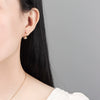 S925 Sterling Silver Geometric Removable Ring Earrings For Women With Electroplated Fashion Design