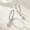 S925 Sterling Silver Geometric Rhombus Micropaved Zircon Earrings