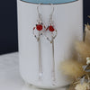 S925 Sterling Silver Geometric Rhombus Rhinestone Drop Earrings For Women Light Luxury Fashion Jewelry