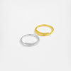 S925 Sterling Silver Geometric Ring Electroplated With Platinum And 18K Gold For Women And Unisex