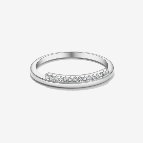 S925 Sterling Silver Geometric Ring Electroplated With Platinum And 18K Gold For Women And Unisex