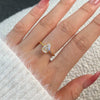 S925 Sterling Silver Geometric Ring Handmade Inlaid With Sugar Zircon Electroplated Light Luxury Style