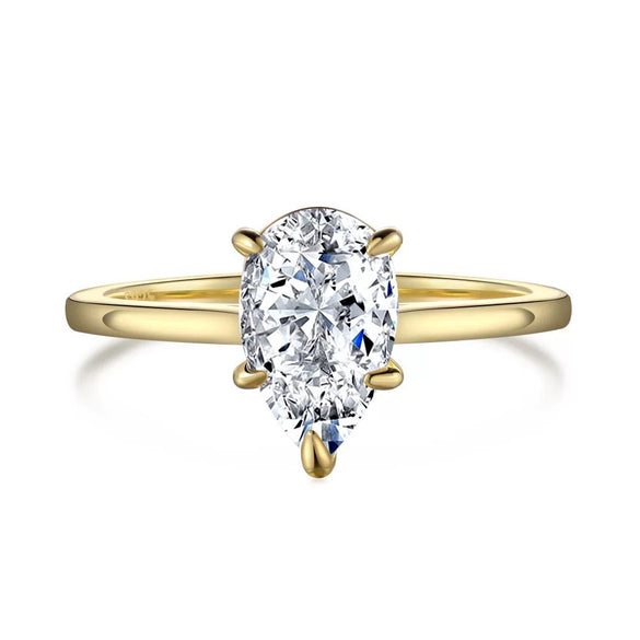 S925 Sterling Silver Geometric Ring Handmade Inlaid With Sugar Zircon Electroplated Light Luxury Style