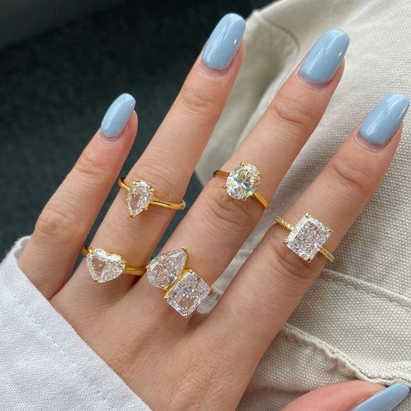 S925 Sterling Silver Geometric Ring Handmade Inlaid With Sugar Zircon Electroplated Light Luxury Style