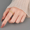 S925 Sterling Silver Geometric Rotating Anxiety Ring For Women Frosted Beaded Plain Surface Electroplated