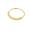 S925 Sterling Silver Geometric Rotating Anxiety Ring For Women Frosted Beaded Plain Surface Electroplated