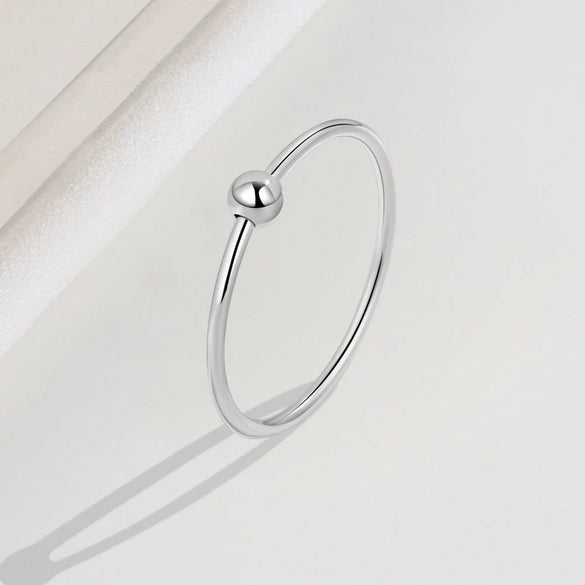 S925 Sterling Silver Geometric Rotating Anxiety Ring For Women
