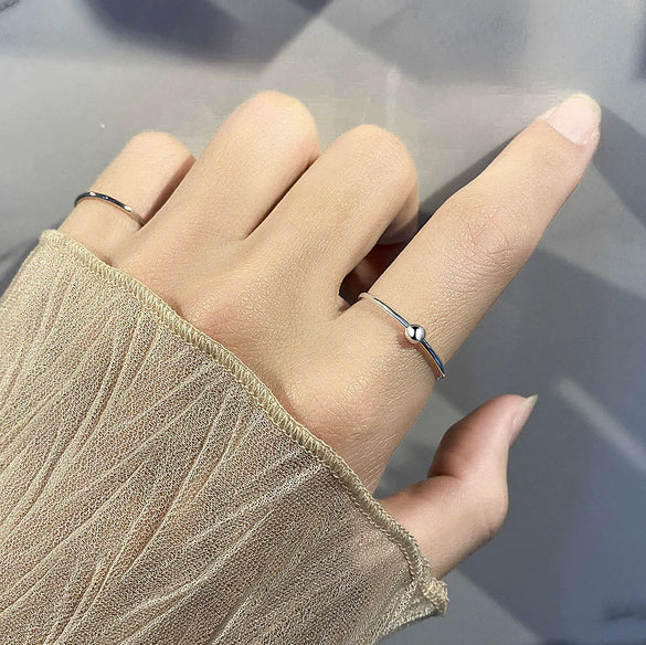 S925 Sterling Silver Geometric Rotating Anxiety Ring For Women