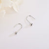 S925 Sterling Silver Geometric Round Bead Earrings Electroplated Minimalist Jewelry For Women